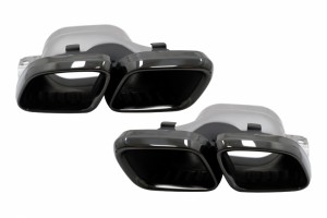 Μπούκες Εξάτμισης Κατάλληλες Για Mercedes C-Class W205 S205 C205 A205 C63 C63S Facelift (2019-up) Μαύρο