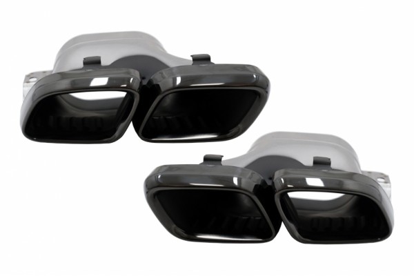 Μπούκες Εξάτμισης Κατάλληλες Για Mercedes C-Class W205 S205 C205 A205 C63 C63S Facelift (2019-up) Μαύρο