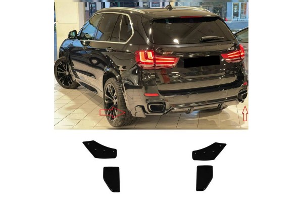 Splitters Πίσω Προφυλακτήρα Δεξιά & Αριστερά Για Bmw X5 F15 13-18 Με M-Technik Προφυλακτήρα M-Performance Look