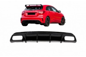 Diffuser Πίσω Προφυλακτήρα Για Mercedes-Benz A-Class W176 12-18 A45 Amg Look Από Abs Πλαστικό 1 Τεμάχιο