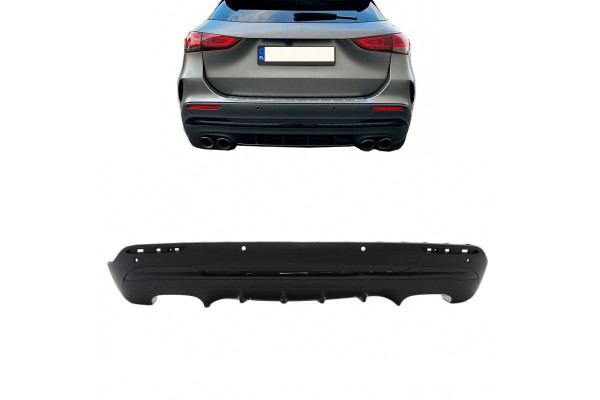 Diffuser Πίσω Προφυλακτήρα Για Mercedes-Benz Gla H247 2020+ GLA45 Amg Look Για Amg Sport Line Προφυλακτήρες Black Edition