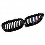 Καρδιές Μάσκας Για Bmw 3 E46 03-06 Coupe/Cabrio Tri-color / Μαύρο Γυαλιστερό 2 Τεμάχια