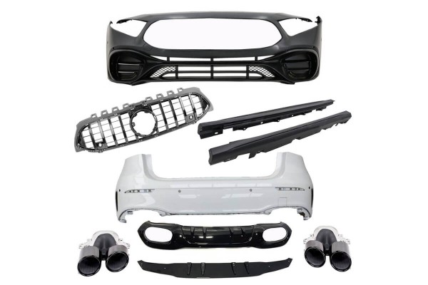 Body Kit Για Mercedes-Benz A-Class W177 19+ Hatchback Amg A45s Look Black Edition