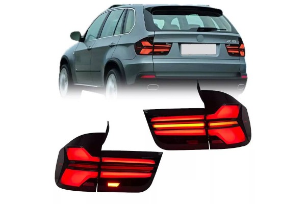 Πισινά Φανάρια Set Για Bmw X5 E70 07-13 Led Bar Upgrade To G05 Lci Look Smoke