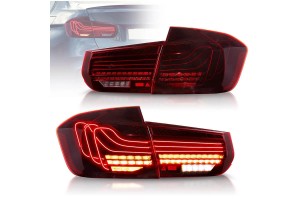 Πισινά Φανάρια Set Για Bmw 3 F30 11-18 Sedan Csl M3 F80 / Laser Look Red/Crystal Vland