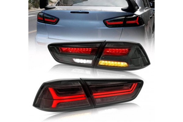 Πισινά Φανάρια Set Για Mitsubishi Lancer X 08-17 Led Bar Φιμέ Vland