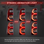 Πισινά Φανάρια Set Για Toyota Hilux Revo 2015-2020 Led Bar Animation Κόκκινο/Clystal Vland