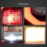 Πισινά Φανάρια Set Για Toyota Hilux Revo 2015-2020 Led Bar Animation Κόκκινο/Clystal Vland