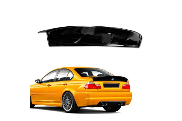Αεροτομή Πορτ Παγκάζ Για Bmw 3 E46 99-05 Sedan Csl Look Γυαλιστερή Μαύρη Από Abs Πλαστικό
