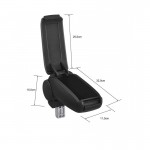 Κονσόλα Χειροφρένου Τεμπέλης"Oem" Design Για Fiat 500 L 2012-2018 Υφασμάτινη Μαύρο Χρώμα