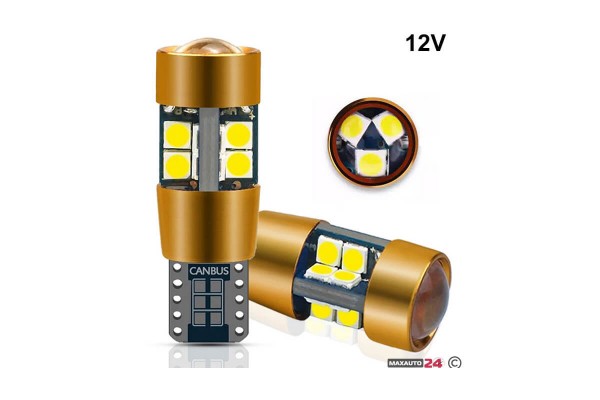 Λάμπες Led Τ10 12volt 400Lm Canbus Λευκό Φως 1402 2 Τεμάχια