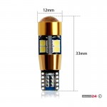 Λάμπες Led Τ10 12volt 400Lm Canbus Λευκό Φως 1402 2 Τεμάχια