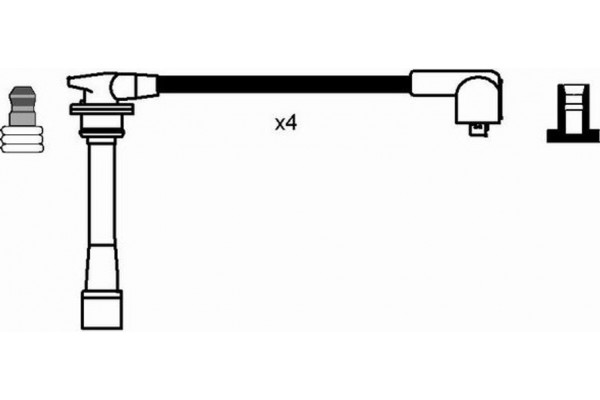Ngk Σετ Καλωδίων Υψηλής Τάσης - 0709