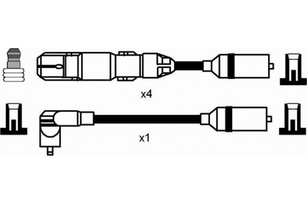 Ngk Σετ Καλωδίων Υψηλής Τάσης - 0956