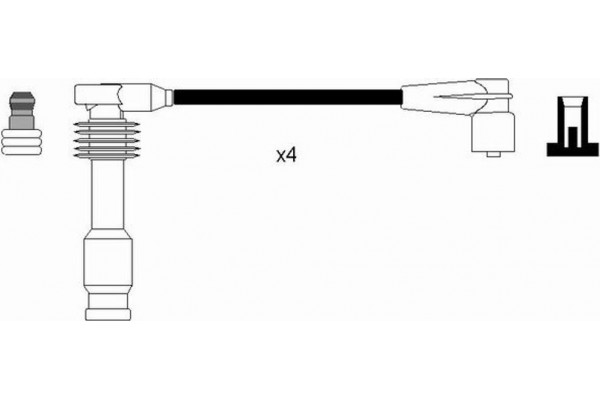 Ngk Σετ Καλωδίων Υψηλής Τάσης - 0808