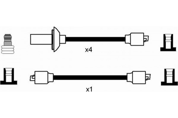 Ngk Σετ Καλωδίων Υψηλής Τάσης - 0948