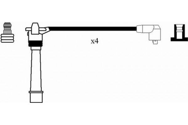 Ngk Σετ Καλωδίων Υψηλής Τάσης - 7209