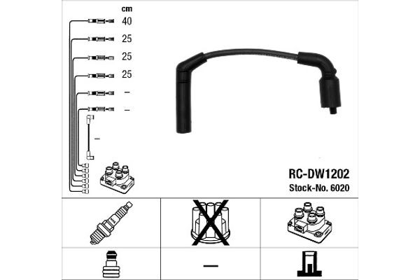 Ngk Σετ Καλωδίων Υψηλής Τάσης - 6020