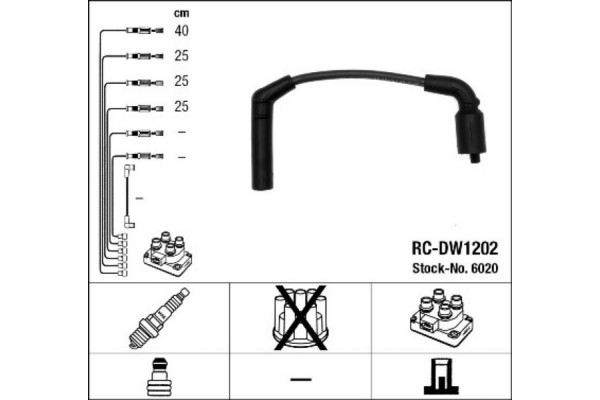 Ngk Σετ Καλωδίων Υψηλής Τάσης - 6020