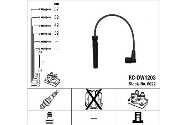 Ngk Σετ Καλωδίων Υψηλής Τάσης - 6022
