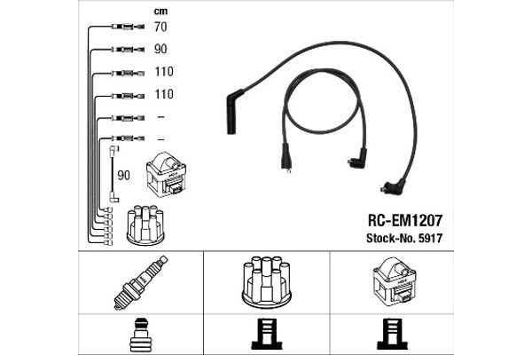 Ngk Σετ Καλωδίων Υψηλής Τάσης - 5917