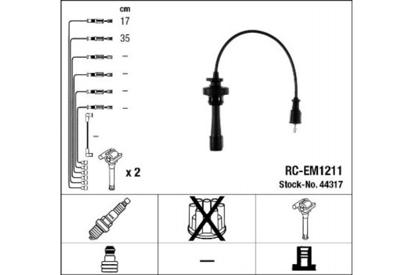 Ngk Σετ Καλωδίων Υψηλής Τάσης - 44317