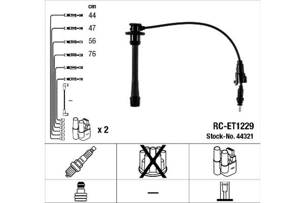 Ngk Σετ Καλωδίων Υψηλής Τάσης - 44321