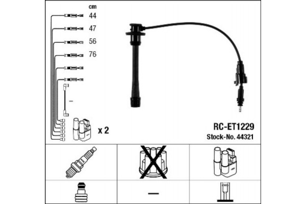 Ngk Σετ Καλωδίων Υψηλής Τάσης - 44321