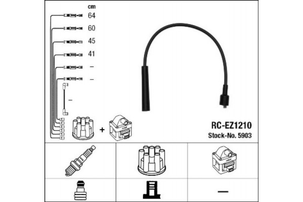 Ngk Σετ Καλωδίων Υψηλής Τάσης - 5903