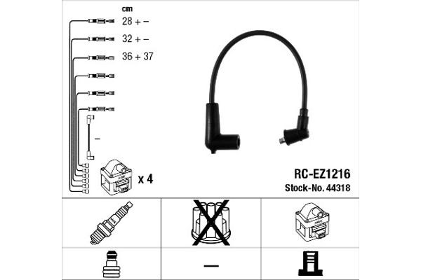 Ngk Σετ Καλωδίων Υψηλής Τάσης - 44318