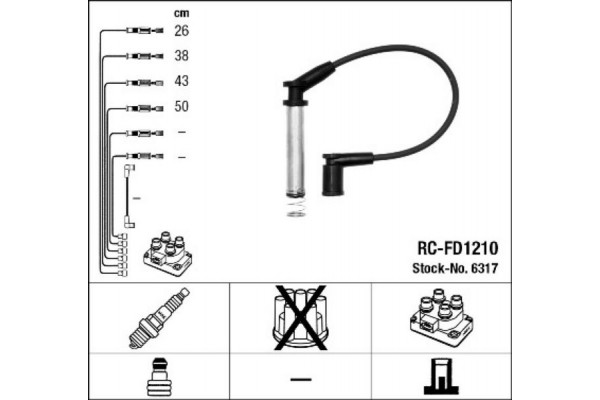 Ngk Σετ Καλωδίων Υψηλής Τάσης - 6317