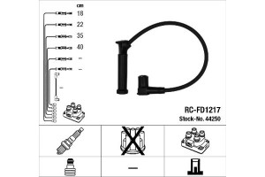 Ngk Σετ Καλωδίων Υψηλής Τάσης - 44250