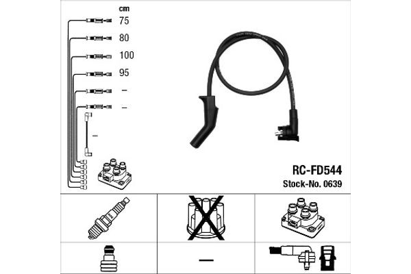Ngk Σετ Καλωδίων Υψηλής Τάσης - 0639