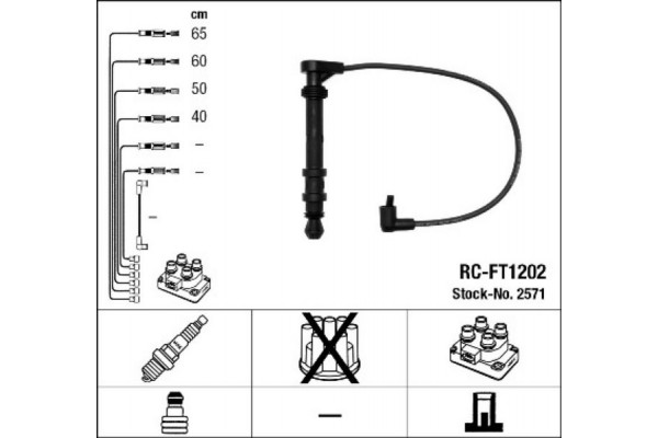 Ngk Σετ Καλωδίων Υψηλής Τάσης - 2571