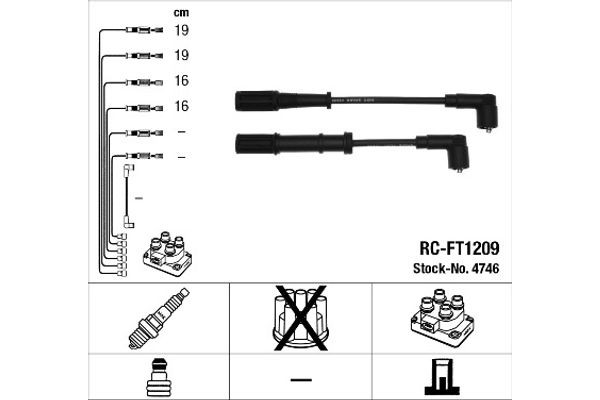 Ngk Σετ Καλωδίων Υψηλής Τάσης - 4746