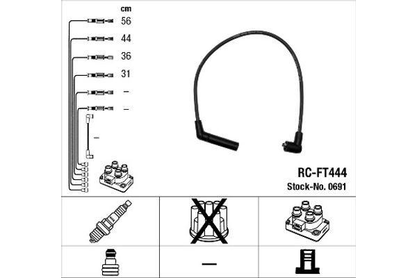 Ngk Σετ Καλωδίων Υψηλής Τάσης - 0691