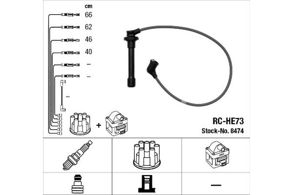 Ngk Σετ Καλωδίων Υψηλής Τάσης - 8474