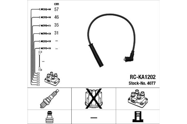 Ngk Σετ Καλωδίων Υψηλής Τάσης - 4077