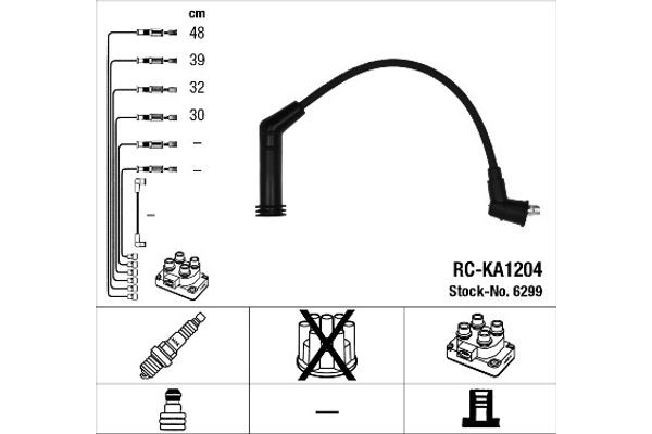 Ngk Σετ Καλωδίων Υψηλής Τάσης - 6299