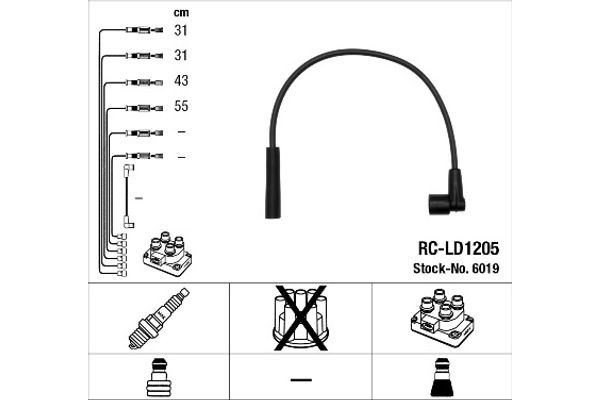 Ngk Σετ Καλωδίων Υψηλής Τάσης - 6019