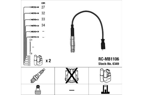 Ngk Σετ Καλωδίων Υψηλής Τάσης - 6349