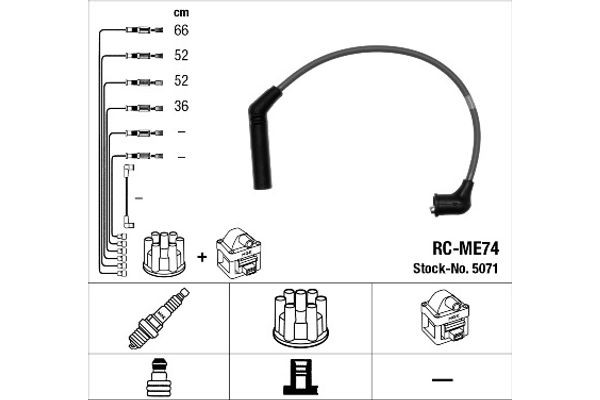 Ngk Σετ Καλωδίων Υψηλής Τάσης - 5071