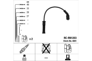 Ngk Σετ Καλωδίων Υψηλής Τάσης - 4081