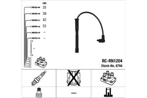 Ngk Σετ Καλωδίων Υψηλής Τάσης - 6794