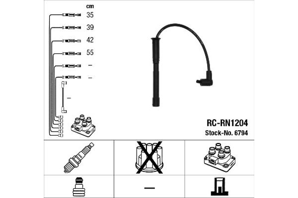 Ngk Σετ Καλωδίων Υψηλής Τάσης - 6794