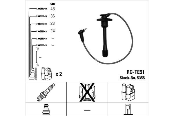 Ngk Σετ Καλωδίων Υψηλής Τάσης - 5355