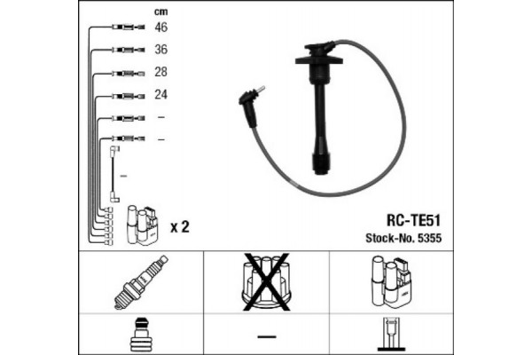 Ngk Σετ Καλωδίων Υψηλής Τάσης - 5355