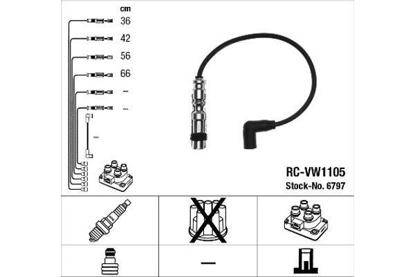 Ngk Σετ Καλωδίων Υψηλής Τάσης - 6797