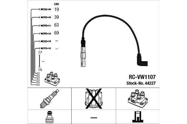 Ngk Σετ Καλωδίων Υψηλής Τάσης - 44227
