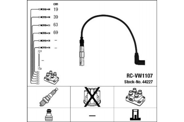 Ngk Σετ Καλωδίων Υψηλής Τάσης - 44227